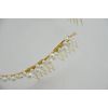 F-0233 fashion style gold plated alloy pearl headband fashion golden hair jewelry