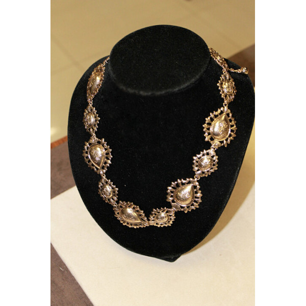 N-5424 Heart Stamp Exaggerated Fashion Temperament Luxury Necklace