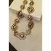 N-5424 Heart Stamp Exaggerated Fashion Temperament Luxury Necklace