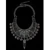 N-5441 Bohemian Women Jewelry Vintage Gold/Silver Chain Alloy Carving Acrylic Flower Round Figure Tassels Hollow Wide Statement Necklaces
