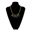 N-5449 Vintage style silver plated alloy black leather frosted leaf pendant necklace