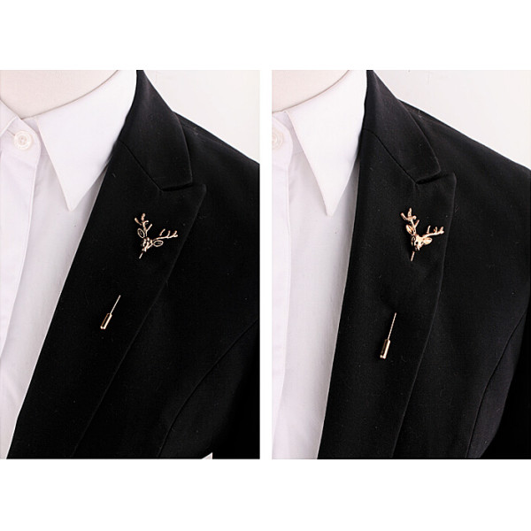P-0177 European style gold/silver plated leaf pin brooch