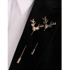 P-0177 European style gold/silver plated leaf pin brooch