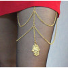 N-5464 Bohemian Fashion Vintage Bronze Hand Pendant Sexy Tassel Body Thigh Leg Chain Double Multi Layer Body Jewelry