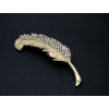 F-0243 fashion style silver/gold alloy feather rhinestone hairclip hair jewelry