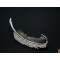 F-0243 fashion style silver/gold alloy feather rhinestone hairclip hair jewelry