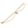 N-5465 Europe style silver gold multilayer chain blue bead leaves tassel armbamd arm chain bracelet
