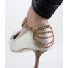 B-0485 Europe Fashion Style Gold Plated Charm Rhinestone Multilayer Chains Tassels Foot Anklets