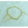 B-0485 Europe Fashion Style Gold Plated Charm Rhinestone Multilayer Chains Tassels Foot Anklets