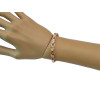 B-0486 Korean gold plated fashion crystal diamond flower heart women bangles