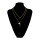 N-5459 Bohemian style silver plated double chain multicolor natural stone pendant necklaces and earrings set