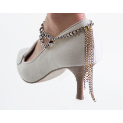 B-0484 European and American fashion simple style metal chain tassel anklets heels Accessories Foot Anklets