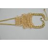 B-0482 fashion style gold plated alloy chain bracelet bangle