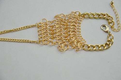 B-0482 fashion style gold plated alloy chain bracelet bangle