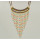 N-5470 Bohemian style double leather chain gold silver colorful bead long tassel statement necklace earing sets