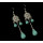 E-3475 Bohemian Vintage Style Silver Plated Alloy Turquoise Water Drop Long Dangle Drop Earrings for Women
