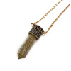 N-5361 Crystal Orange Quartz Healing Hexagonal  Point Chakra Gem Bead Stone Pendant for Necklace