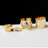 R-1209 Fashion punk street  flash diamond crystal ring ring ring Korean  female finger ring set (4 pcs)