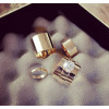 R-1209 Fashion punk street  flash diamond crystal ring ring ring Korean  female finger ring set (4 pcs)