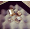 R-1209 Fashion punk street  flash diamond crystal ring ring ring Korean  female finger ring set (4 pcs)