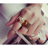 R-1209 Fashion punk street  flash diamond crystal ring ring ring Korean  female finger ring set (4 pcs)