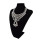N-5489 New European Brand Luxury Fashion Women Silver Pearl Rhinestone Large Pendant Statement Choker Necklace
