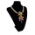 N-5492 New Design Gypsy gold platd chunky chain opal crystal natural gem stone pendant necklace