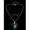 N-5497 Bohemian New Fashion Women Long Chain Crystal Turquoise Owl Pendant Necklace