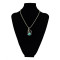 N-5497 Bohemian New Fashion Women Long Chain Crystal Turquoise Owl Pendant Necklace