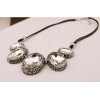 N-3804 Europe Style Leather Rope Chain Exaggerated Big Gem Crystal Choker Necklace