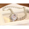 N-3929 Europea Style handmade big glass crystal pendant silver mental round ball chain  statement choker chunky  necklace