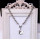 N-3929 Europea Style handmade big glass crystal pendant silver mental round ball chain  statement choker chunky  necklace
