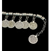 B-0498 New Bohemian Women Vintage Silver Coin Bracelet Adjustable Handmade Floral Boho Gypsy Beachy Ethnic Tribal Festival Jewelry