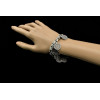 B-0498 New Bohemian Women Vintage Silver Coin Bracelet Adjustable Handmade Floral Boho Gypsy Beachy Ethnic Tribal Festival Jewelry