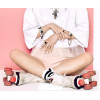 B-0352 Korea Style Siver  Plated Pearl  Bead  rhinestone crystal double Chain Bracelet&bangle