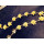 F-0199  Europea Style Gold Plated Alloy Yellow Enamel Rhinestone Flower Rhinestone Hairband