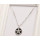 N-5009  Korea style silver plated exaggerated papillate full rhinestone stars round pendant clavicle necklace
