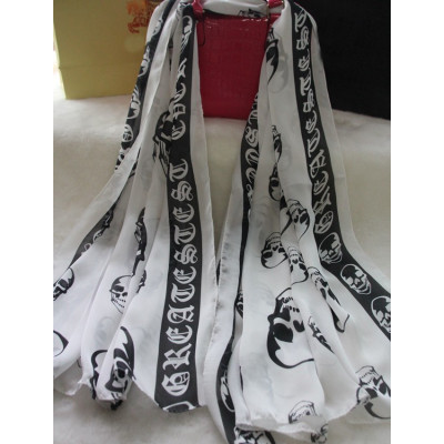 C-0065 Fashion White Black 2 Colors Letter Skull Heads Chiffon Scarves Shawl