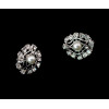 E-3488 Fashion silver rhinestone pearl flower stud earrings for women