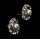 E-3488 Fashion silver rhinestone pearl flower stud earrings for women