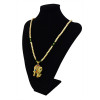 N-5511 Bohemian Simple Style Bead Long Chain Crystal Large Elephant Pendant for Women