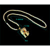 N-5511 Bohemian Simple Style Bead Long Chain Crystal Large Elephant Pendant for Women