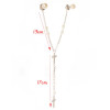 P-0183 New European Charming Lovely gold  Chain crystal white beads cross pendant Collar Pin