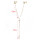 P-0183 New European Charming Lovely gold  Chain crystal white beads cross pendant Collar Pin