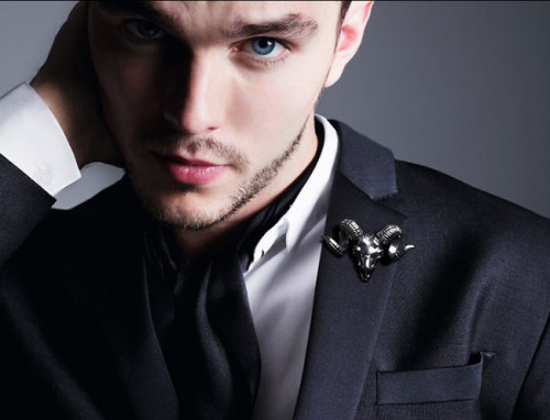 P-0186  New Korea style cavel shape Collar Brooch pin  For men jewelry