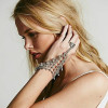 B-0506 Bohemian silver floral design boho bracelet statement ,tribal chic turkish gypsy jewelry for women