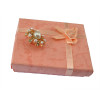 P-0180 Rhinestone Crystal Wedding Bridal Bouquet Gold  Flower Faux Pearl Brooch Pin