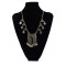N-5519 New Fashion Style Silver & Gold  Plated Choker coinsTassel Statement Pendant Necklace