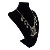 N-5519 New Fashion Style Silver & Gold  Plated Choker coinsTassel Statement Pendant Necklace