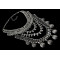 N-5544 Bohemian Style Gun Black gold silver chain crystal choker bib statement necklace
